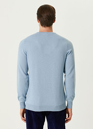 Fedeli Açık Mavi Kaşmir Triko - 4