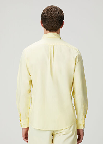 Beymen Club Comfort Fit Light Yellow Oxford Shirt - 5