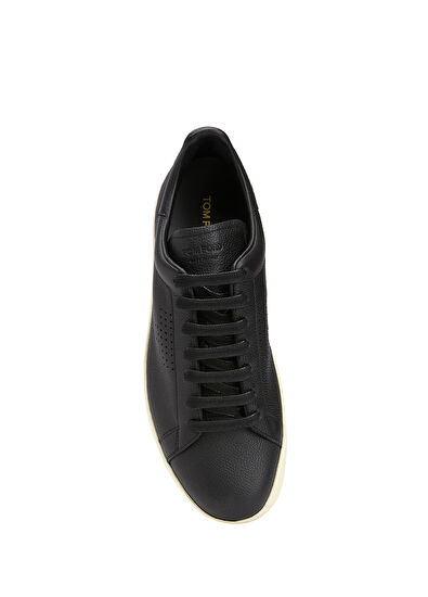 Tom Ford Warwick Siyah Erkek Deri Sneaker - 4