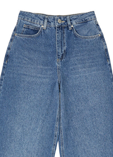 Beymen Club Blue Stone Embroidered Jeans - 7