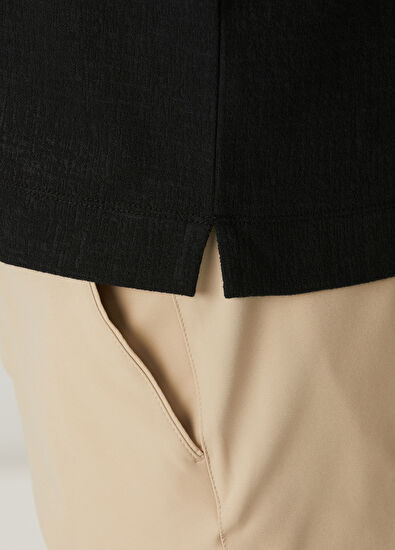 Beymen Club Siyah Comfort Fit Fermuarlı Polo T-shirt - 7