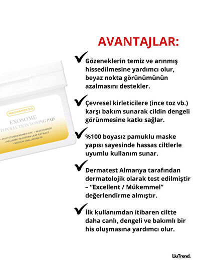 Apothe Exosome Anti-Pollution Toning Pad Gözenek Arındırmaya Yardımcı Aydınlatıcı Ped  Maske 170 ml  - 3