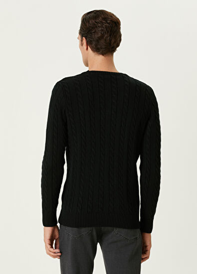 Beymen Club Black Hair Braided Sweater - 5