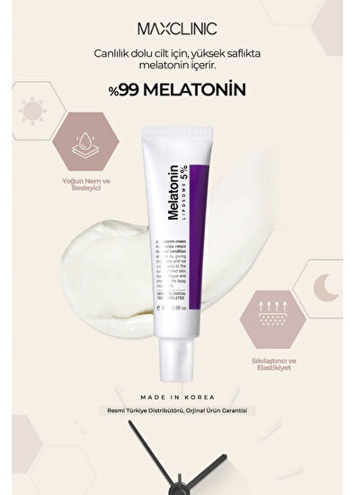 Maxclinic Time Return Cream Tube Yorgun Ciltler İçin Yaşlanma Karşıtı Besleyici Melatonin Gece Kremi 25 gr - 7