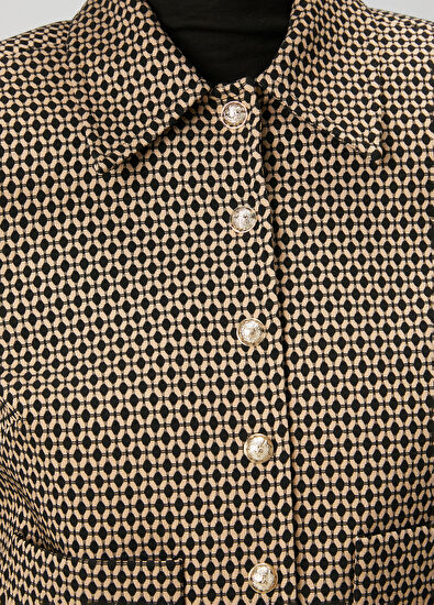 Beymen Club Black Beige Jacquard Jacket - 5