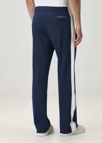 Casablanca Navy Blue Pique Track Pants - 3
