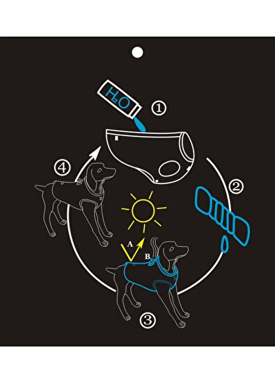 True Love Soğutucu Özellikli Turuncu Gri Köpek Yeleği - 4