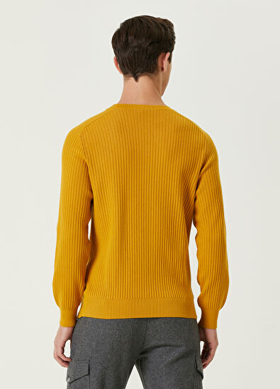 Beymen Club Hardal İnce Örgü Dokulu Kazak - 5