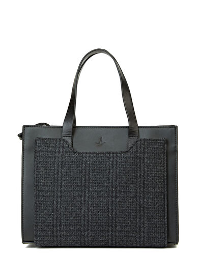 Beymen Club Siyah Ekoseli Kadın Omuz Çantası - 4