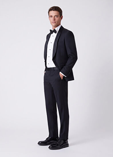 Beymen Club Dark Navy Blue Wool Tuxedo - 4