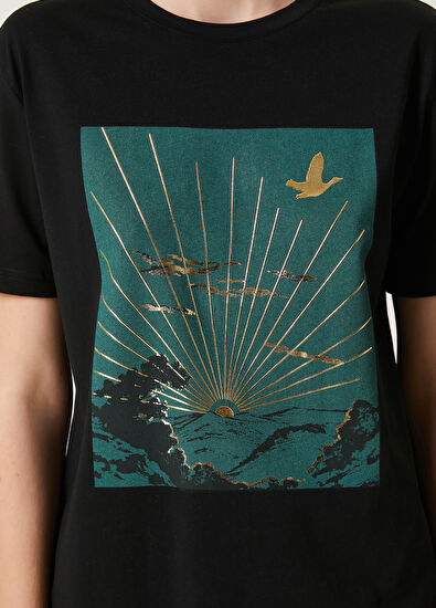 Beymen Club Black Printed T-Shirt - 5