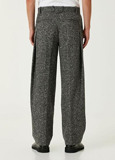 Solid Homme Gri Nopeli Yün Pantolon - 3