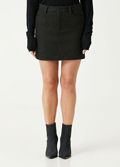 Zadig&Voltaire Joany Antrasit Mini Yün Etek - 3