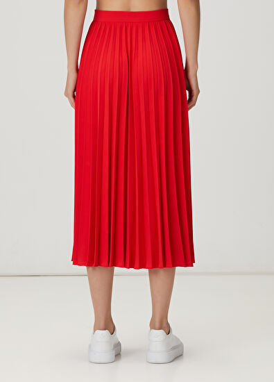 Beymen Club Nar Çiçeği Plisoleil Midi Krep Etek - 4