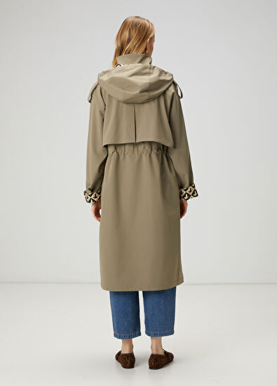 Beymen Club Khaki Hooded Overcoat - 6
