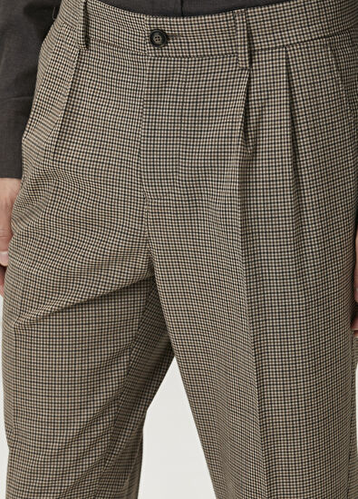 Beymen Club Kahverengi Pötikare Desenli Pantolon - 4