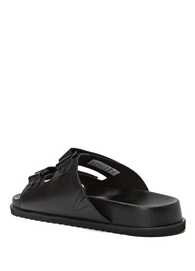 AllSaints Vex Black Men's Leather Slippers - 3