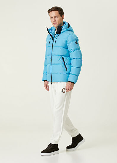 Beymen Club Turkuaz Kapüşonlu Puff Mont - 3