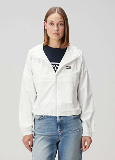 Essential Beyaz Yağmurluk - Görsel 4