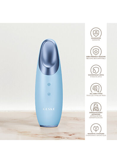 Geske Warm & Cool Eye Energizer (Soğutma ve Isıtma Sağlayan Titreşimli Mavi Akıllı Göz Çevresi Masaj Cihazı - 7