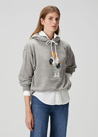 Polo Ralph Lauren Gri Baskılı Sweatshirt - 3