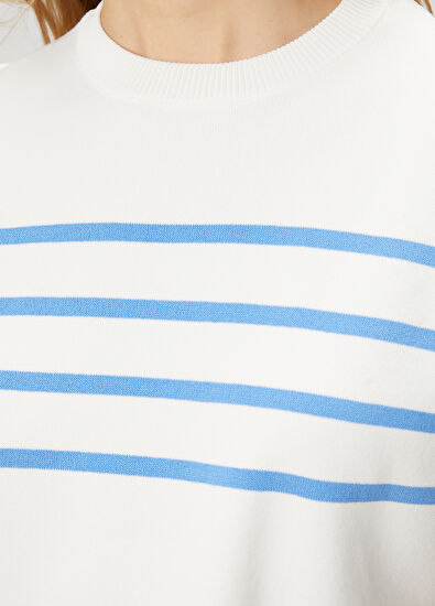 Beymen Club Blue White Striped Sweater - 5