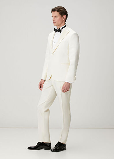 Beymen Club Off-White Wool One-Button Tuxedo - 4