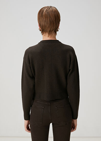 Beymen Club Koyu Kahverengi Yün Triko Hırka - 4