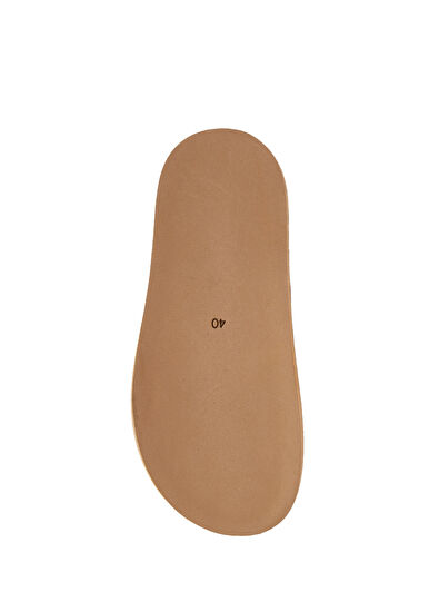 Beymen Club Brown Straw Wrap Women's Suede Slippers - 5