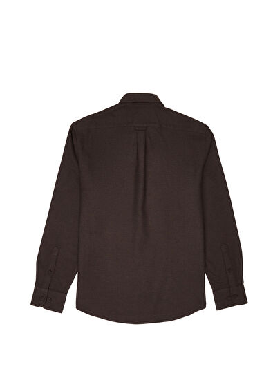 Beymen Club Comfort Fit Armürlü Çift Renkli Flanel Gömlek - 6