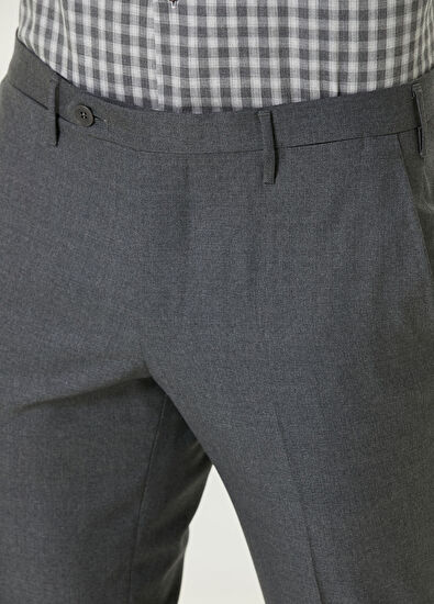 Rota Açık Gri Yün Pantolon - 4