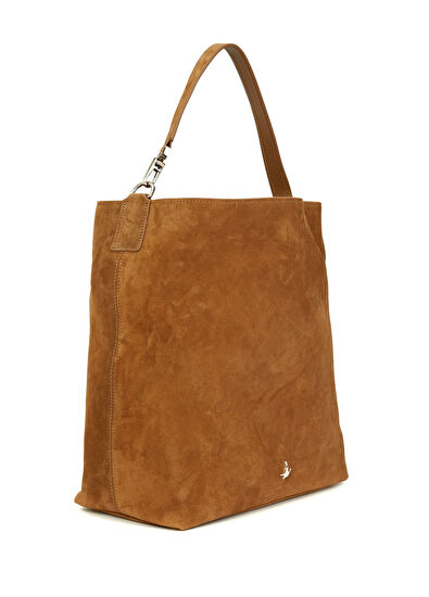 Beymen Club Taupe Women's Suede Hobo Shoulder Bag - 3