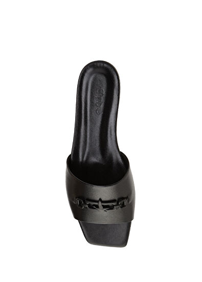 Beymen Club Siyah Kadın Deri Terlik - 4