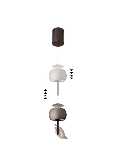 Bakara Collection Roller Süspansi̇yonlu Turuncu Sarkit Avize - 4