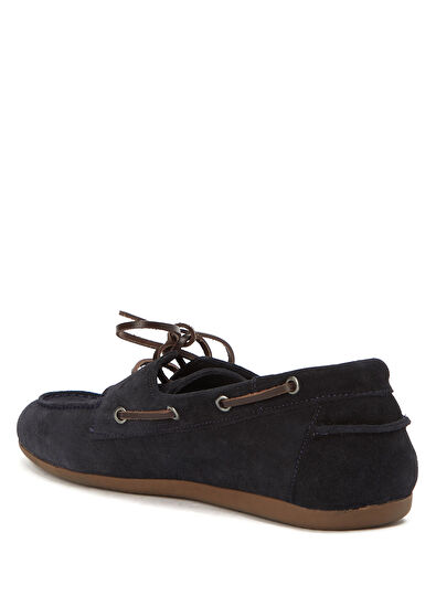 Beymen Club Navy Blue Lace-Up Slim Sole Men's Suede Shoes - 3