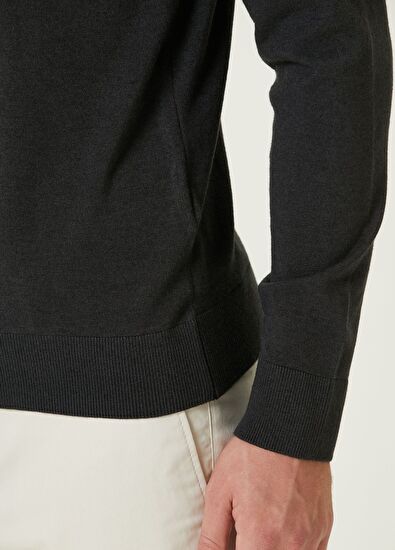 Beymen Club Antrasit Yarım Balıkçı Yaka Basic Kazak - 7