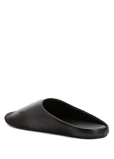 Balenciaga Siyah Erkek Deri Terlik - 3