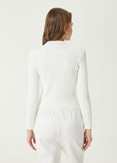 Beymen Club Off-White Knit Jacket - 6