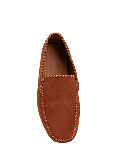 Beymen Club Brick Color Men's Leather Driver - 4