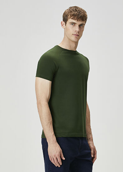 Beymen Club Yeşil Reglan Kollu Logolu T-shirt - 3