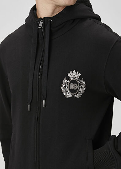 Dolce&Gabbana Siyah Kapüşonlu Sweatshirt - 5