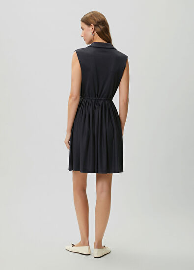 Beymen Club Antrasit Anvelop Pike Mini Modal Elbise - 5