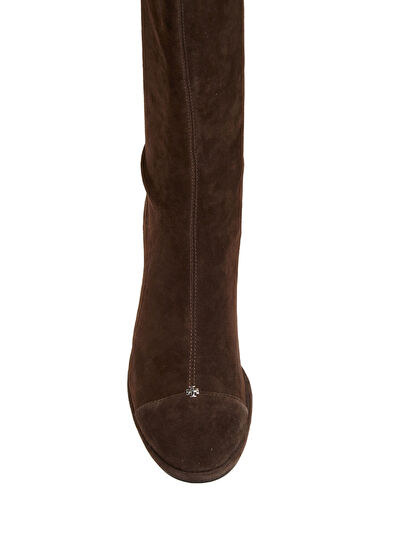 Koyu Kahverengi Kadın Süet Çizme - Görsel 5