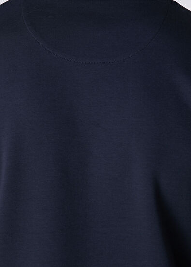 Beymen Club Comfort Fit Navy Blue Goose Embroidered Sweatshirt - 7