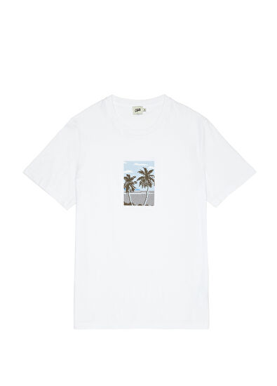 Beymen Club White Palm Embroidered T-shirt - 7
