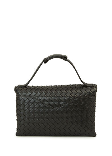 Knot Lock Siyah Kadın Deri Çanta - Görsel 5