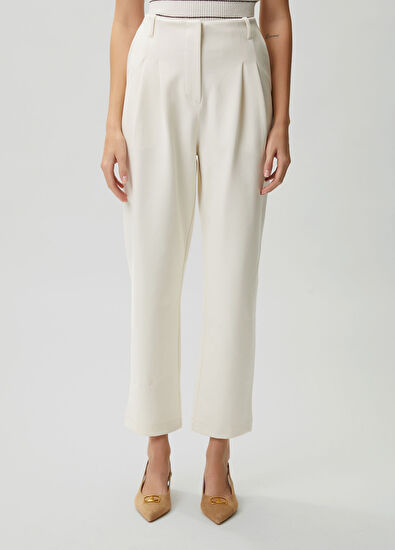 Beymen Club Kırık Beyaz Havuç Form Eşofman Altı - 3