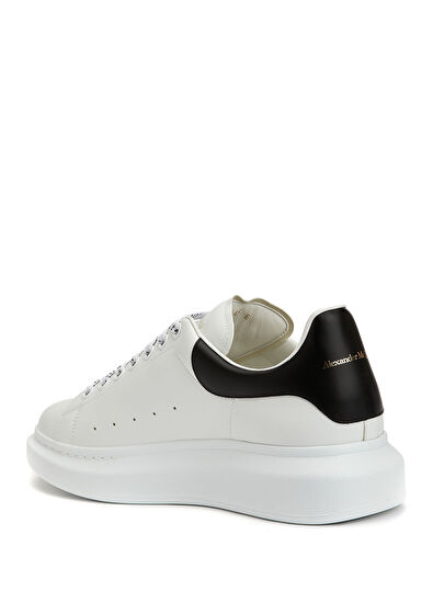 Alexander McQueen Oversized White Black Men's Leather Sneakers - 3