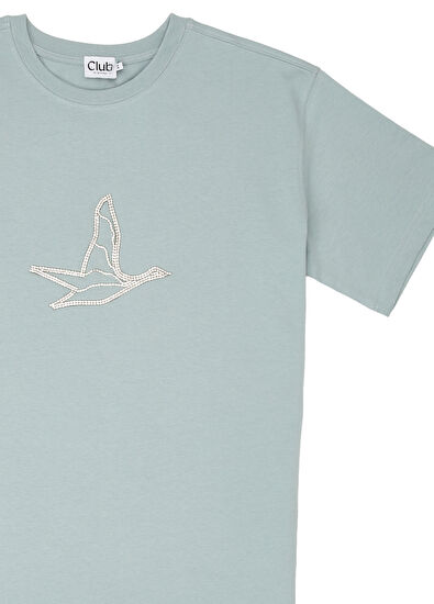 Beymen Club Mint Stone Goose Logo Printed T-Shirt - 7
