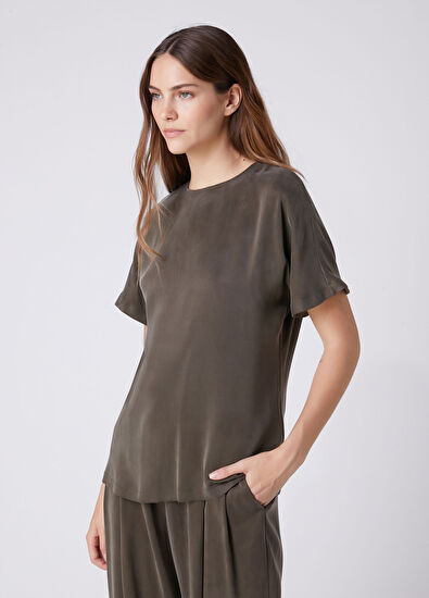 Beymen Club Khaki Cupro Blouse - 5